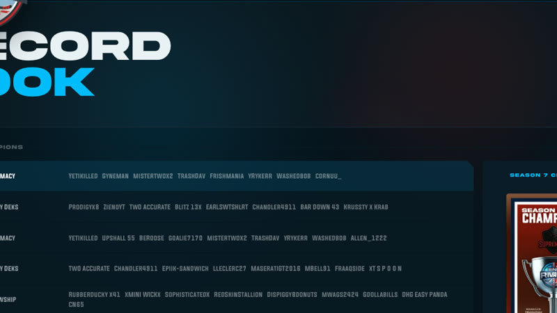 RECORD BOOK